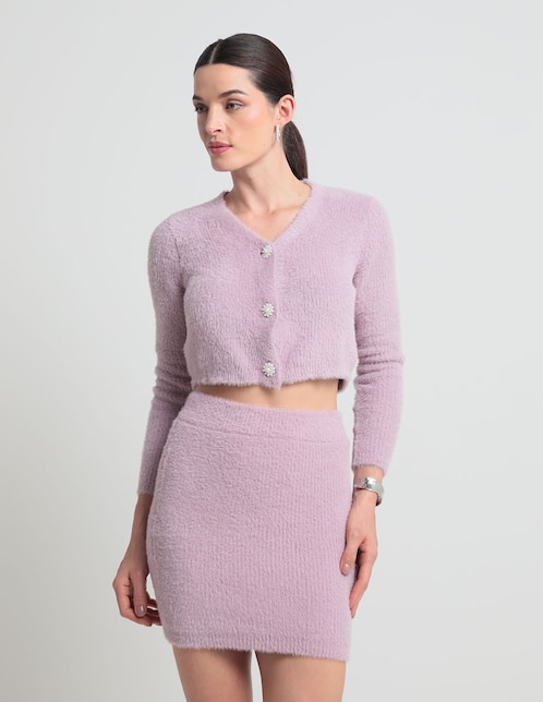 Falda mini Metropolis a la cintura