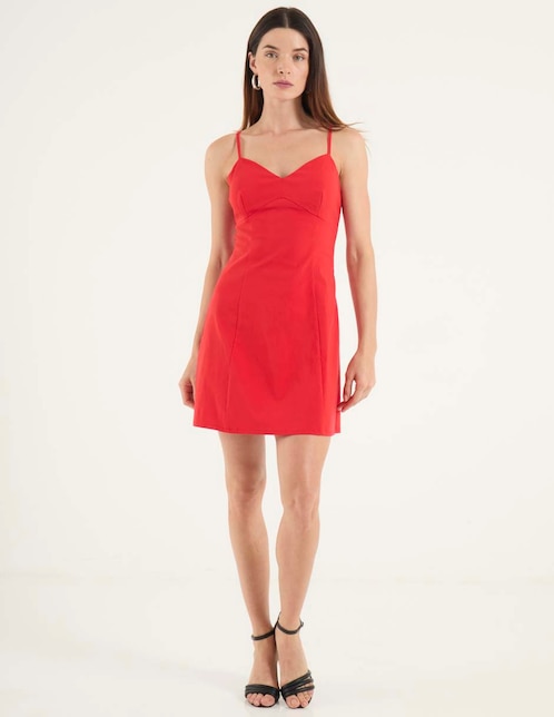 Vestido midi casual Metropolis para mujer