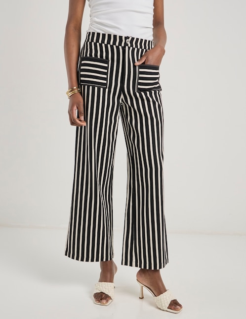 Pantalón relaxed wide leg para mujer 1