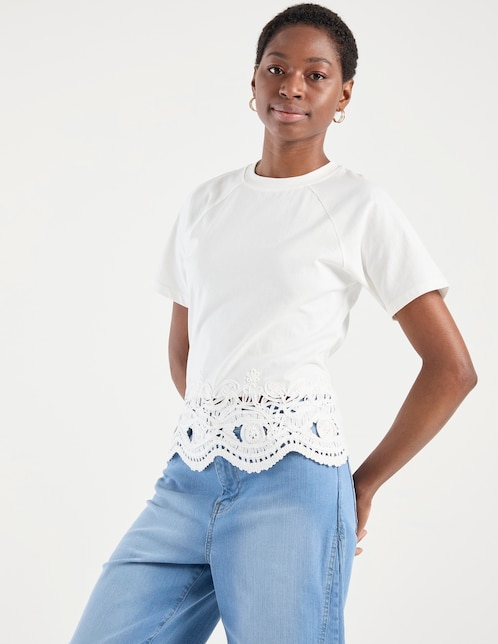 Playera manga corta cuello redondo para mujer 1