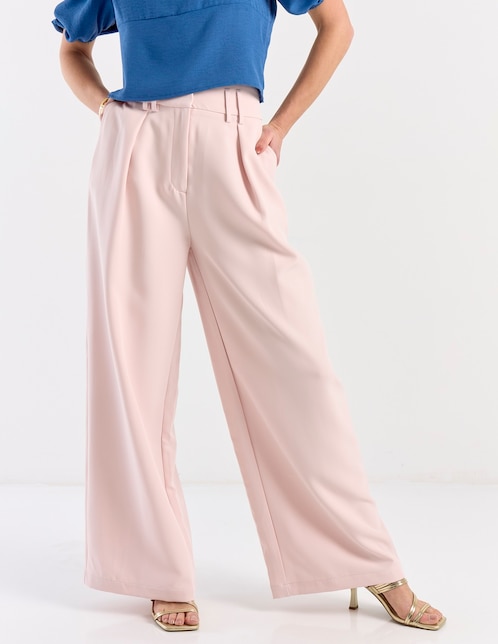 Pantalón de vestir wide leg para mujer 1