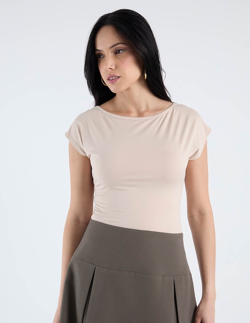 Top cuello redondo espalda abierta 1