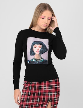 Suéter Metropolis cuello redondo para mujer