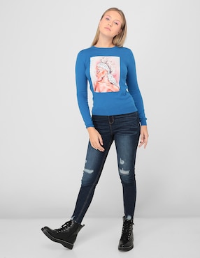Suéter Metropolis cuello redondo para mujer