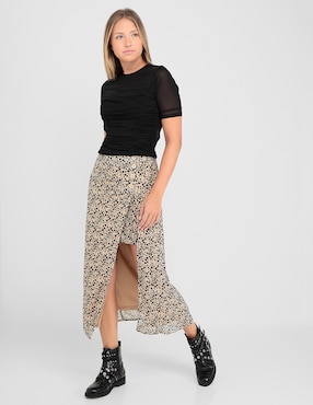 Falda crop Metropolis cintura alta