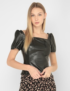 Blusa Metropolis manga corta para mujer