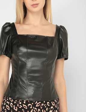 Blusa Metropolis manga corta para mujer