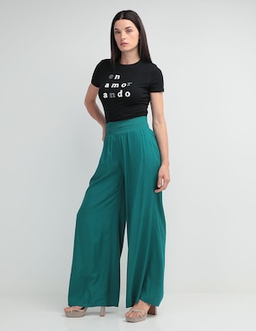 Playera manga corta Metropolis cuello redondo para mujer