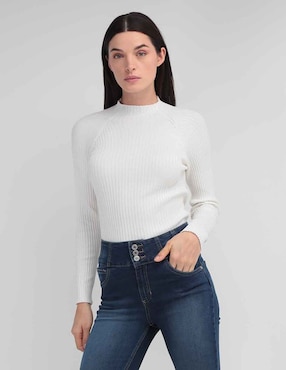 Playera manga larga Metropolis cuello alto para mujer Playera manga larga Metropolis cuello alto para mujer