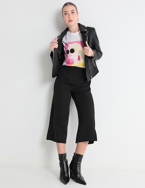 Playera manga corta Metropolis cuello redondo para mujer