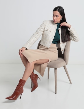 Falda midi Metropolis a la cintura