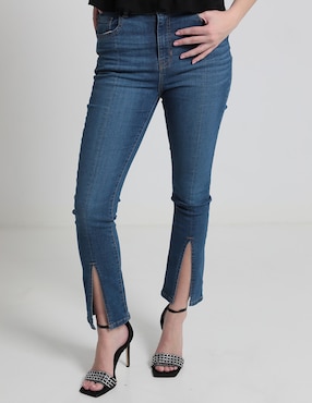 Jeans Skinny Metropolis Corte Cintura Alta Para Mujer