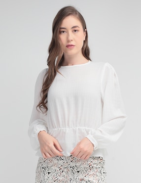 Blusa Metropolis Manga Larga Para Mujer