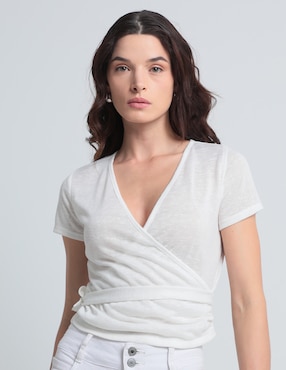 Blusa Metropolis Manga Corta Para Mujer