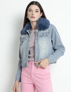 Chamarra Denim Metropolis Para Mujer