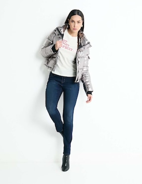 Playera manga corta Metropolis cuello redondo para mujer