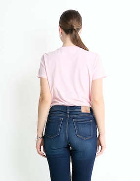 Playera manga corta Metropolis cuello redondo para mujer