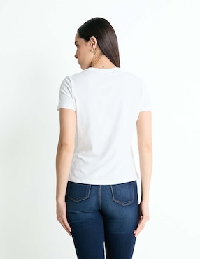 Playera manga corta Metropolis cuello redondo para mujer