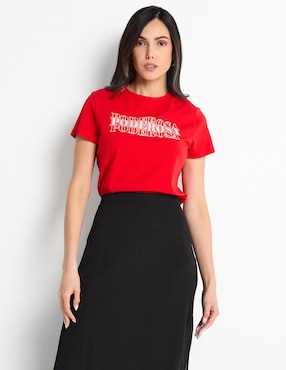 Playera Metropolis manga corta cuello redondo para mujer