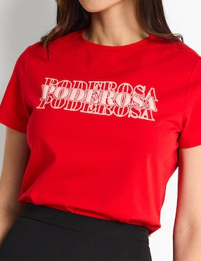 Playera Metropolis manga corta cuello redondo para mujer