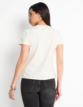 Playera manga corta Metropolis cuello redondo para mujer