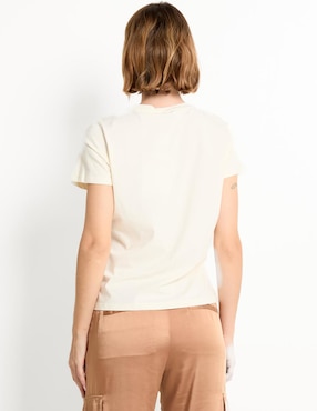 Playera manga corta Metropolis cuello redondo para mujer