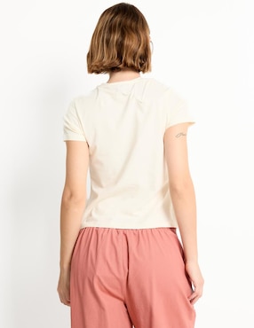 Playera manga corta Metropolis cuello redondo para mujer