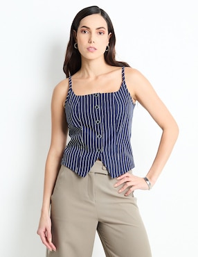 Blusa De Tirantes Metropolis Para Mujer