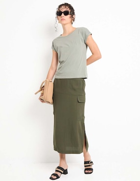 Falda crop Metropolis a la cintura