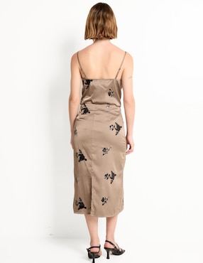 Falda midi Metropolis a la cintura