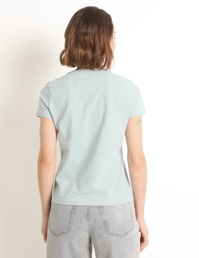 Playera manga corta Metropolis cuello redondo para mujer