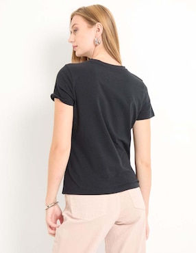 Playera manga corta Metropolis cuello redondo para mujer