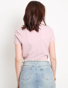 Playera manga corta Metropolis cuello redondo para mujer