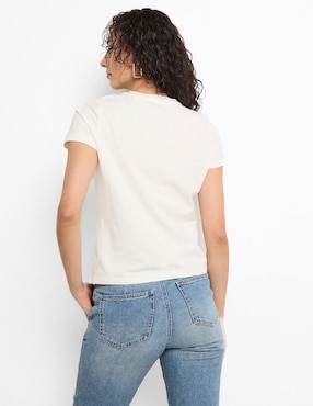 Playera manga corta Metropolis cuello redondo para mujer