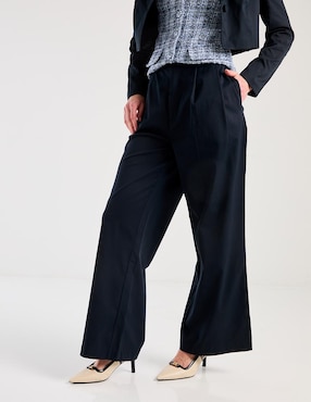 Pantalón relaxed Metropolis wide leg para mujer