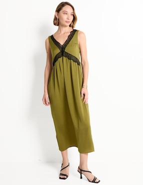 Vestido crop casual Metropolis para mujer