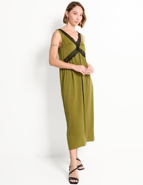 Vestido crop casual Metropolis para mujer