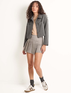 Falda short Metropolis a la cintura