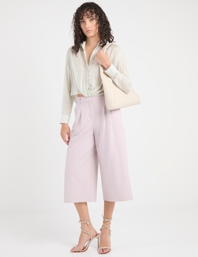 Pantalón coulotte Metropolis wide leg para mujer