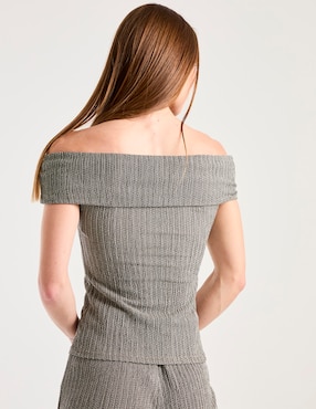 Blusa Metropolis manga corta para mujer