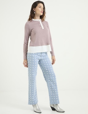 Jeans straight Metropolis corte cintura para mujer