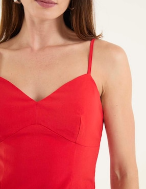 Vestido midi casual Metropolis para mujer