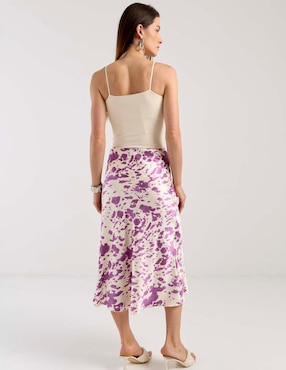 Falda midi Metropolis a la cintura