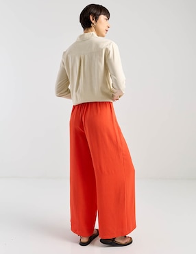 Pantalón relaxed Metropolis wide leg para mujer