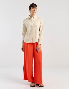 Pantalón relaxed Metropolis wide leg para mujer