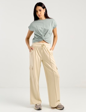 Playera manga corta Metropolis cuello redondo para mujer