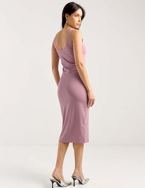 Vestido midi casual Metropolis para mujer