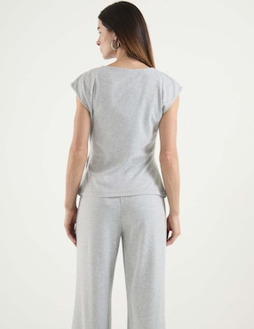 Blusa manga corta para mujer