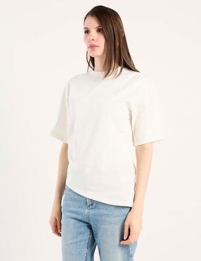Playera manga corta Metropolis cuello redondo para mujer