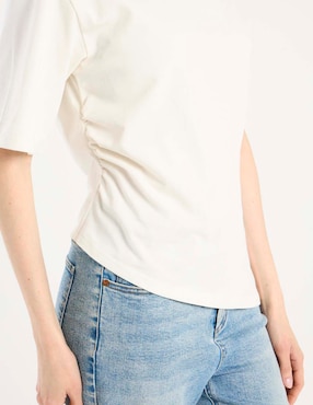 Playera manga corta Metropolis cuello redondo para mujer